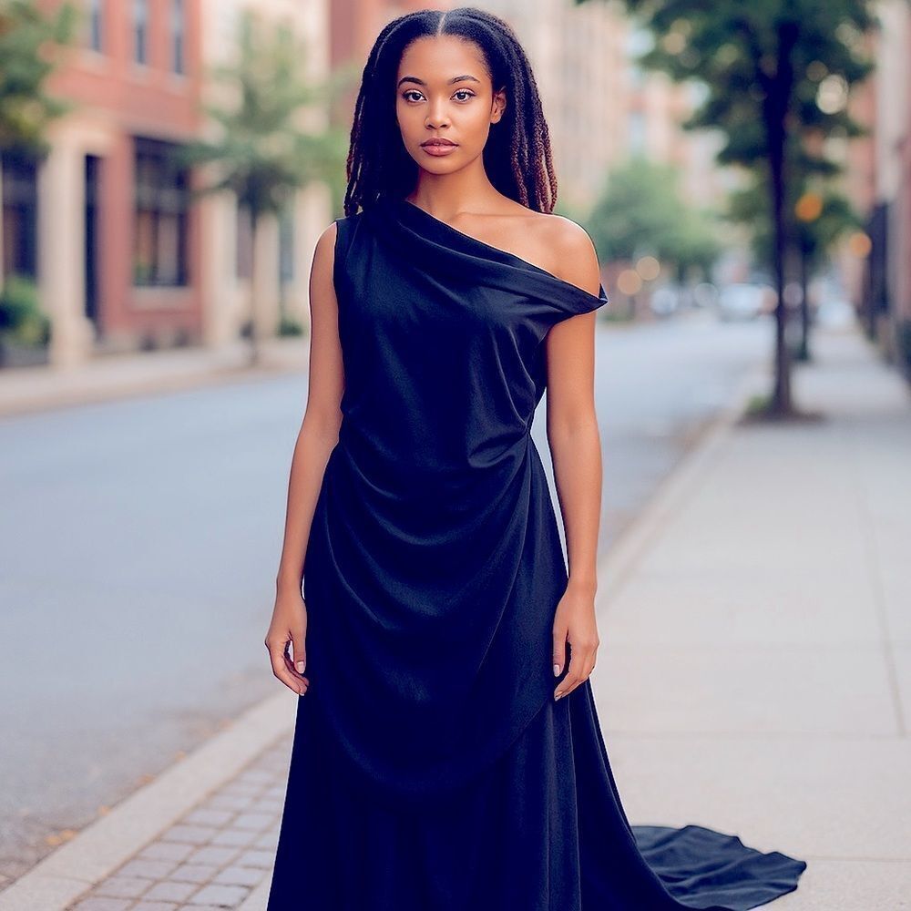 Theia Navy Mermaid Gown Size 20